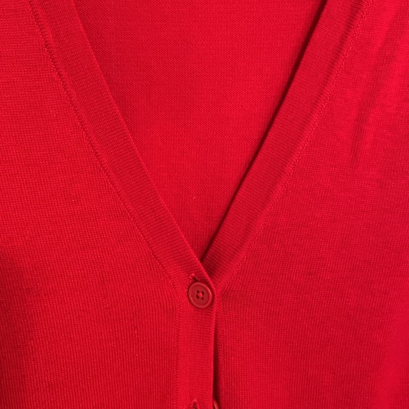 Coldwater Creek silk cotton v-neck cardigan - Picture 3 of 8